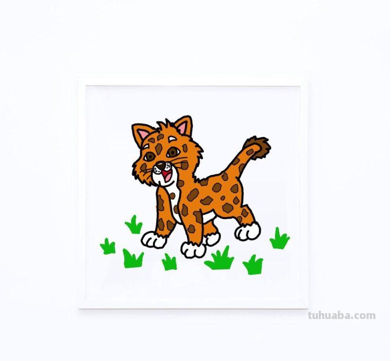小美洲豹怎么画 - 卡通美洲豹简笔画教程