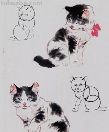 国画技法 - 写意《猫趣》步骤讲解示范
