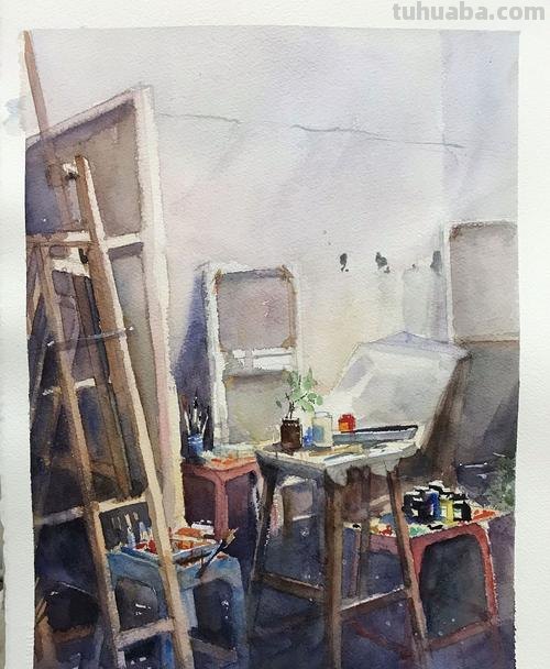 画室一角:探索角色彩及画室一角色彩场景