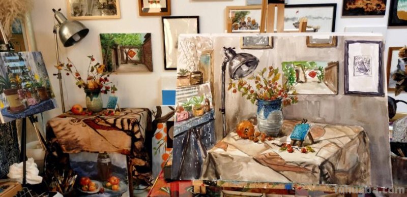 画室一角：探索角色彩及画室一角色彩场景 