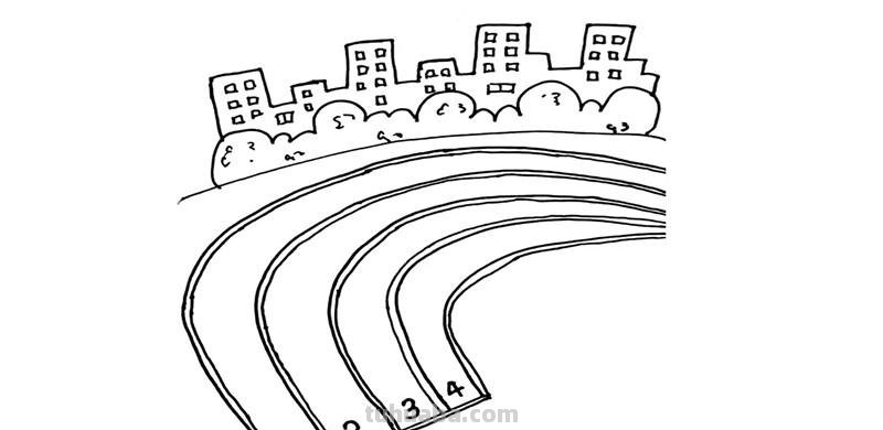 跑道怎么画简笔画 怎么画操场简笔画？