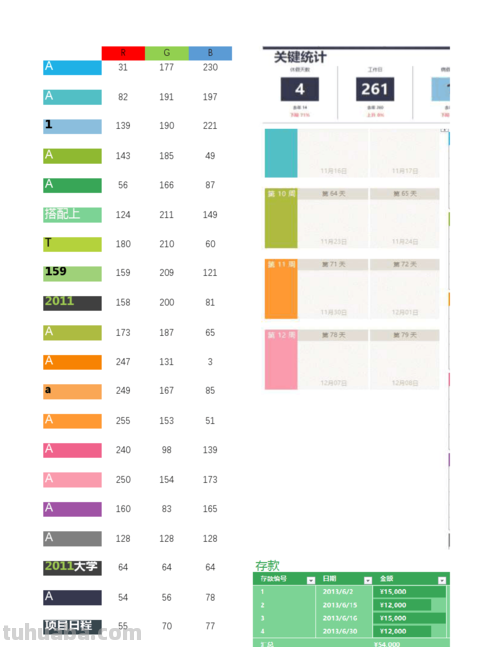 如何合理搭配表格色彩及表格色彩搭配模板？ 