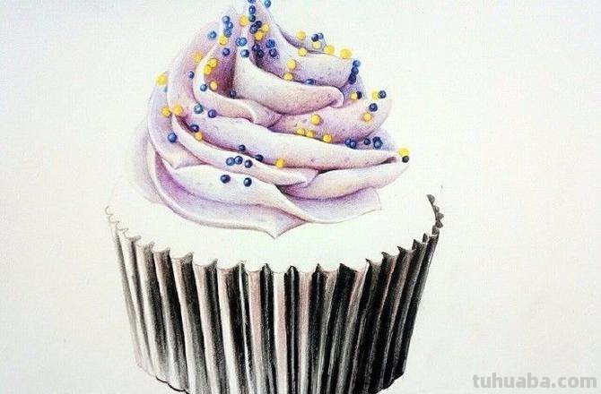 怎么画蛋糕素描彩铅 蛋糕怎样画简单又漂亮？