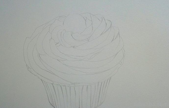 怎么画蛋糕素描彩铅 蛋糕怎样画简单又漂亮？
