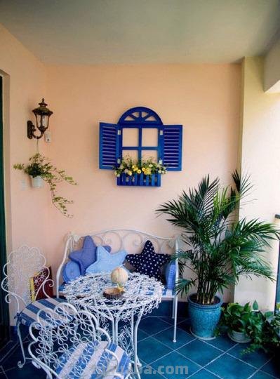 【色彩阳台,让你的生活充满活力】——涂画吧小编了解到,色彩阳台一角的设计可以让你的生活更加丰富多彩。