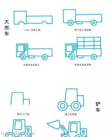 每天学一幅简笔画—交通工具简笔画大全