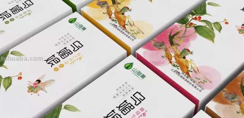 高逼格水彩插画在产品包装上的应用，每一款都很经典