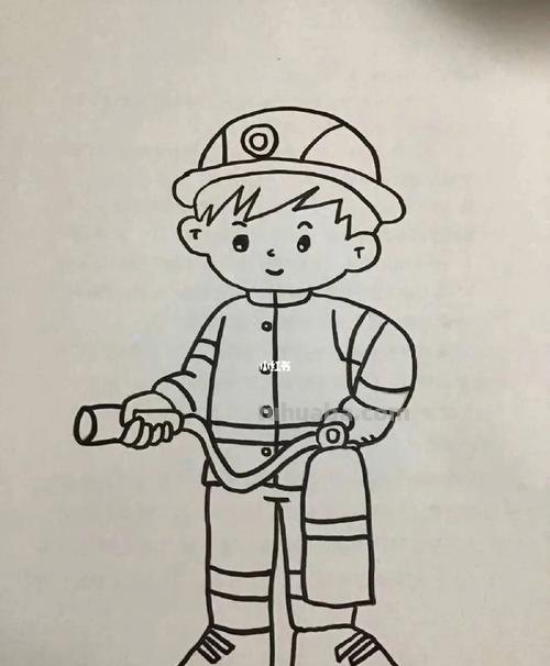 简笔画士兵怎么画 消防员怎么画简单,简笔画消防员的画法？