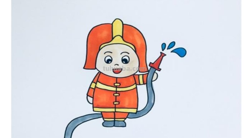 简笔画士兵怎么画 消防员怎么画简单,简笔画消防员的画法？