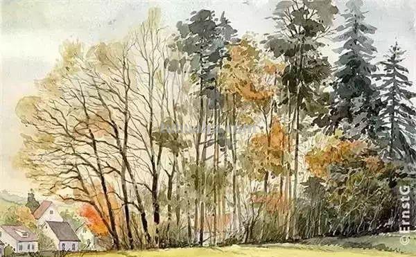 欧洲顶尖水彩 - 德国画家恩斯特·格里希尔唯美风景水彩画欣赏