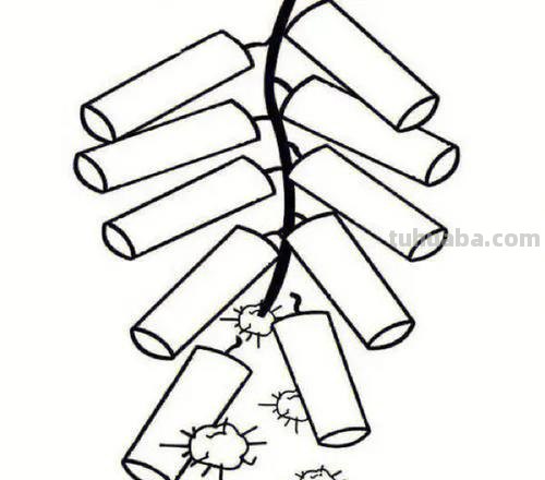 爆竹简笔画 爆竹简笔画简单又漂亮