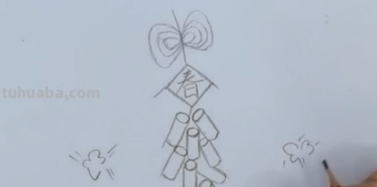 鞭炮简笔画