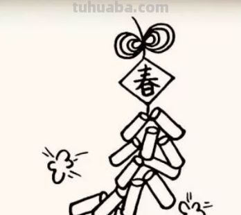 鞭炮简笔画