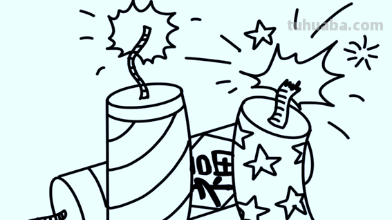 爆竹怎么画简笔画