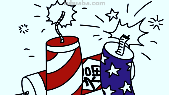 爆竹怎么画简笔画