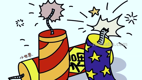 爆竹怎么画简笔画