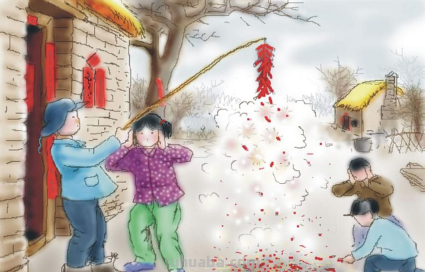 鞭炮怎么画 一步一步