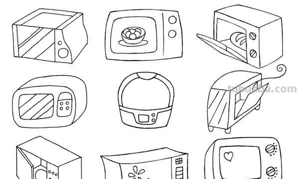 微波炉简笔画 微波炉简笔画彩色