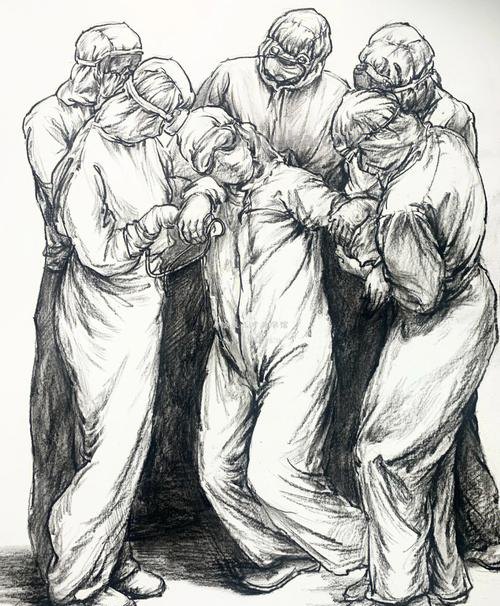 12幅速写，致敬抗疫一线的“逆行者”