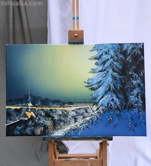 色彩雪景：用色彩描绘冬日风景画的技巧 