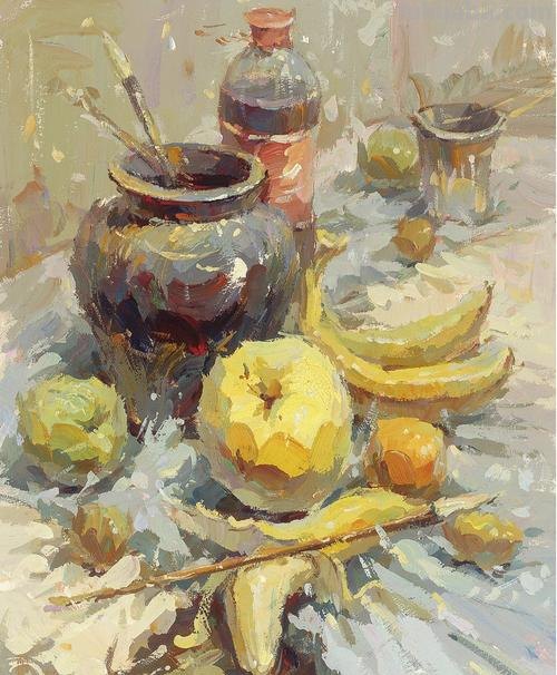 色彩静物作品与传统色彩静物作品的比较 