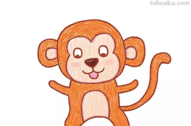 卡通猴子简笔画 卡通猴子简笔画彩色