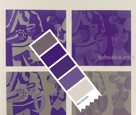 纯度对比色彩构成图片及纯度对比色彩构成图片四宫格 