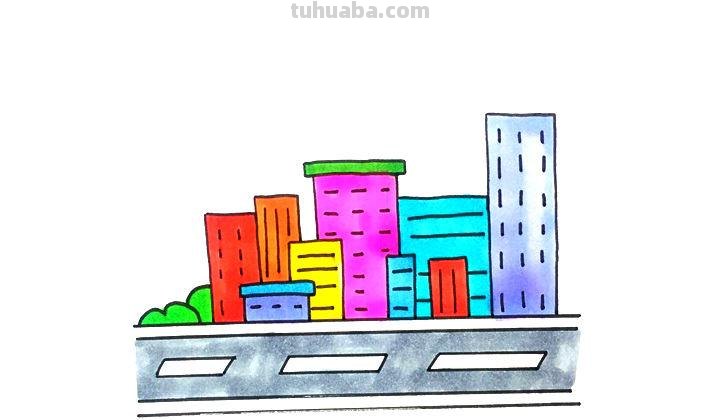 街道简笔画怎么画 如何快速画出城市？