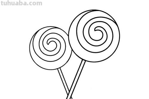 棒棒糖简笔画 棒棒糖简笔画带颜色