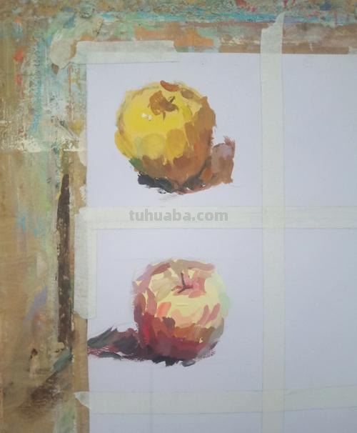 用色彩绘制单个苹果的步骤和技巧 