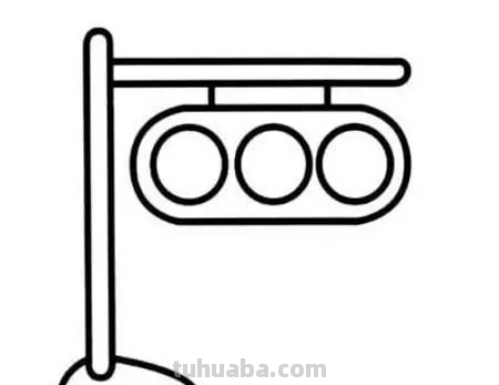 三年级美术红灯停绿灯行怎么画