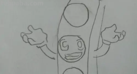 红绿灯下的场景怎么画