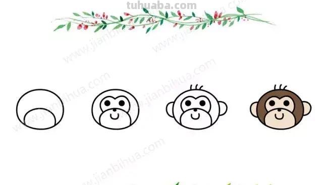 10组超萌的陆地小动物头像简笔画，爸妈和孩子一学就会！