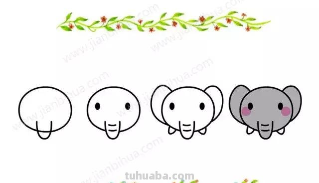 10组超萌的陆地小动物头像简笔画，爸妈和孩子一学就会！