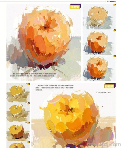 色彩静物苹果的画法及步骤