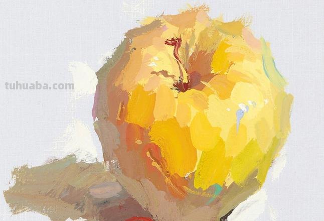 色彩静物苹果的画法及步骤