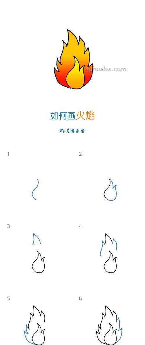 火苗怎么画简笔画 简笔画火焰怎么画？