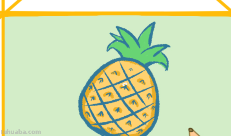 菠萝怎么画简笔画