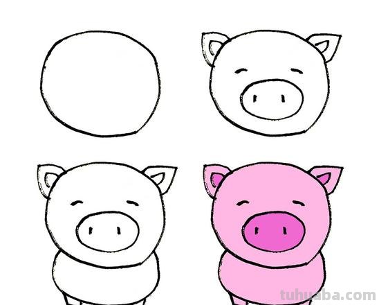 小猪简笔画教程 小猪简笔画教程视频
