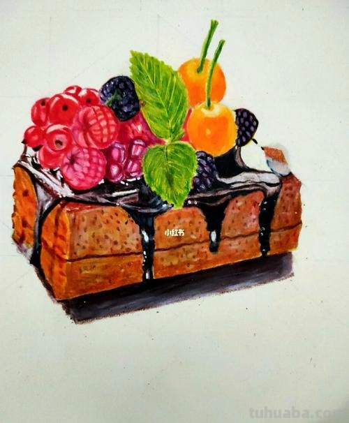 彩铅巧克力饼干怎么画 如何用彩色铅笔画巧克力蛋糕？