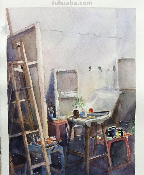 【探秘色彩场景画室一角】——涂画吧小编带你领略绘画的魅力！ 