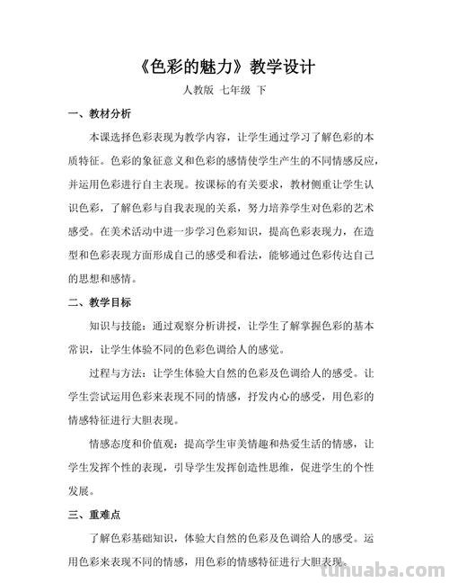 美术课色彩与其魅力评课 