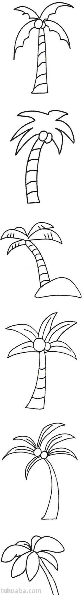 怎样画椰子树简笔画 怎样画椰子树简笔画图片大全