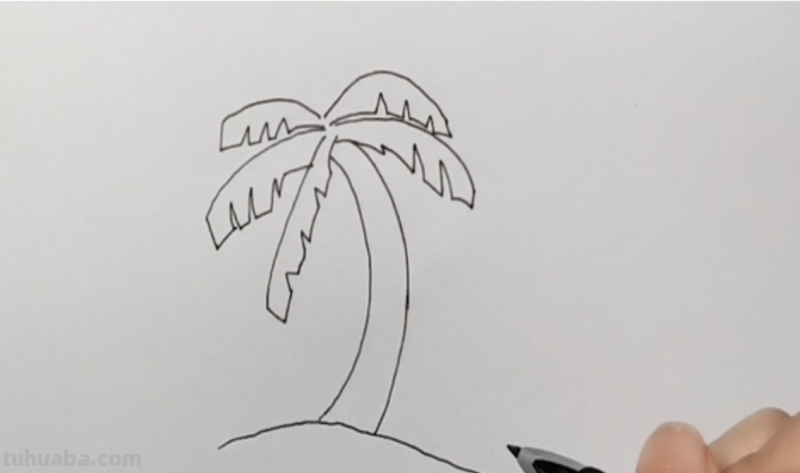 椰子树怎么画简笔画 海边
