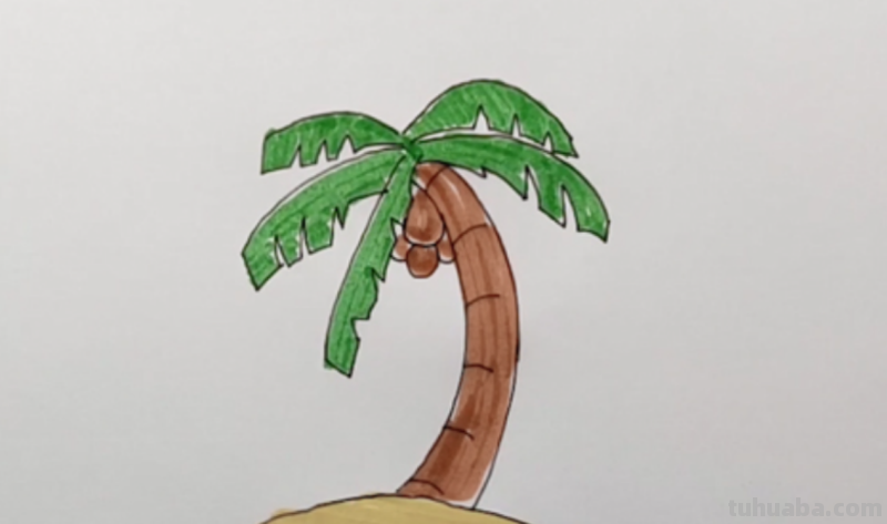 椰子树怎么画简笔画 海边