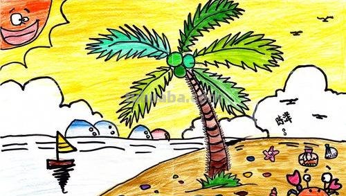 椰子树怎么画