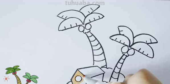 椰子树怎么画