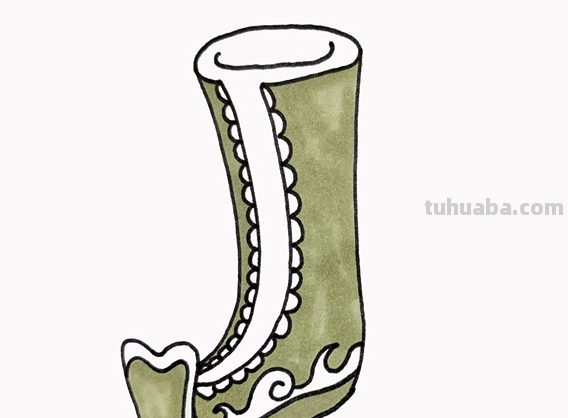 风的鞋子怎么画