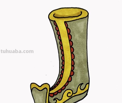 风的鞋子怎么画