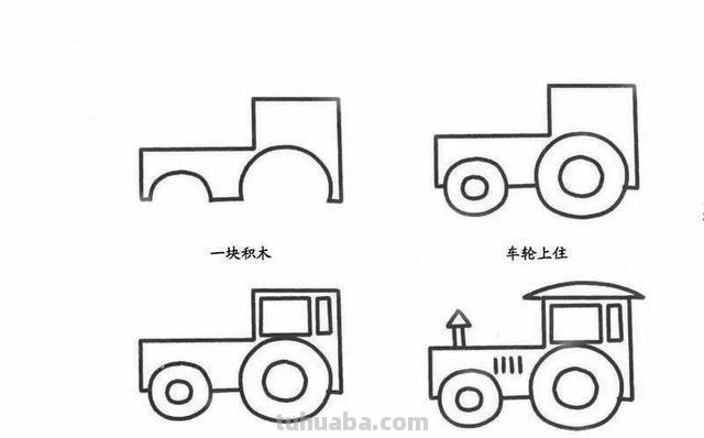 儿童简笔画：各种交通工具的画法
